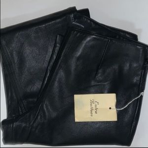 MODA International Black Leather Pants
